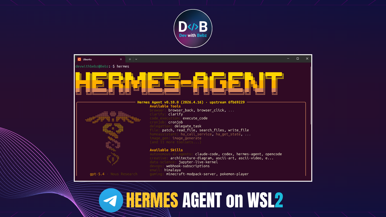 Hermes Agent on WSL2 installation guide cover